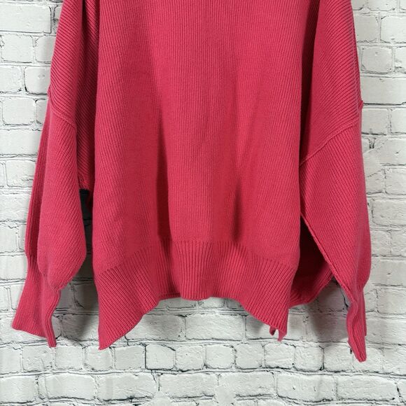 Free People Easy Street Slouchy Tunic Sweater Top Strawberry Spritz - Picture 7 of 14